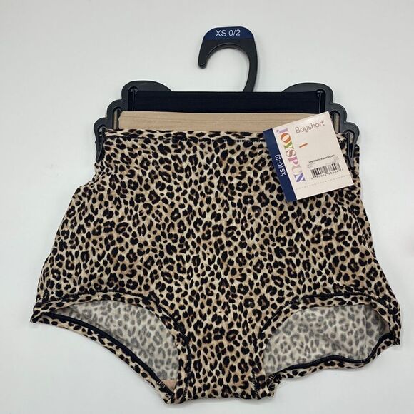 Womens Infinite Comfort Cheetah Print Boyshort Underwear Panties 2, 3-Pk Size XS - Picture 3 of 7